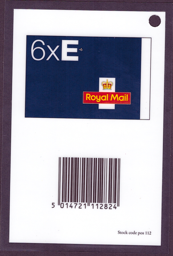(image for) Scanning tag for MH1 6 x 'E' self adhesive booklet